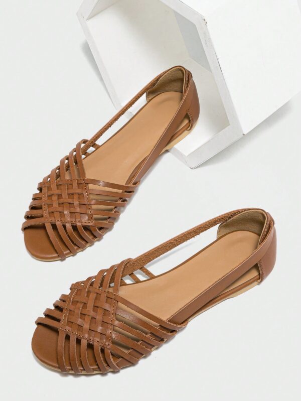 Zapatos Planos de Mujer con Detalles Tejidos y Talón Abierto - Image 16