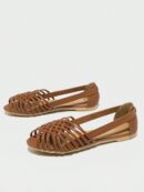 Zapatos Planos de Mujer con Detalles Tejidos y Talón Abierto