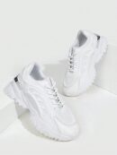 Zapatillas Deportivas Chunky de Malla Blanca con Cordones