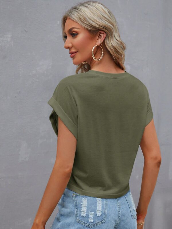 Camiseta Cuello Redondo y Manga Murciélago - Image 23
