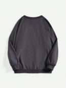 Sudadera Casual con Estampado de Letras y Manga Larga