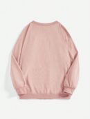 Sudadera Casual con Estampado de Letras y Manga Larga