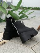 Botas de Plataforma con Cordones para Mujer Talla Grande