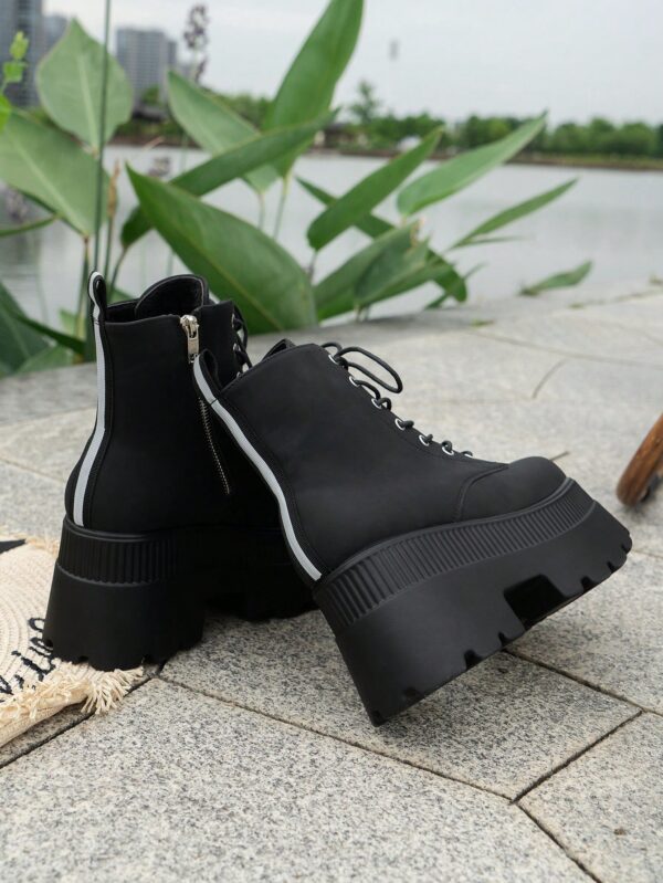 Botas de Plataforma con Cordones para Mujer Talla Grande - Image 6