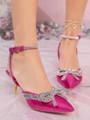 Zapatos de Tacón Alto Elegantes con Detalle de Moño