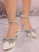 Zapatos de Tacón Alto Elegantes con Detalle de Moño