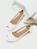 Zapatos Planos de Mujer con Detalles Tejidos y Talón Abierto