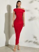 Vestido Largo Asimétrico Elegante Ajustado