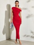 Vestido Largo Asimétrico Elegante Ajustado