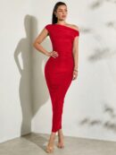 Vestido Largo Asimétrico Elegante Ajustado