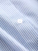 Blusa a Rayas con Botones y Hombros Caídos
