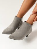 Botines de Mujer con Cierre Lateral y Tacón Delgado