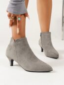 Botines de Mujer con Cierre Lateral y Tacón Delgado