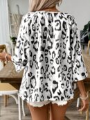 Blusa Bohemia con Cuello V y 3/4 de Manga