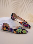 Zapatos de Mujer Planos con Detalles Calados, Cómodos y Antideslizantes