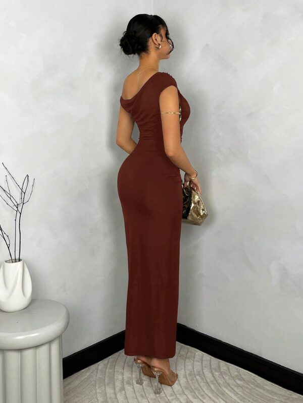 Vestido Largo Asimétrico Elegante Ajustado - Image 77