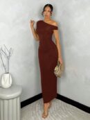 Vestido Largo Asimétrico Elegante Ajustado