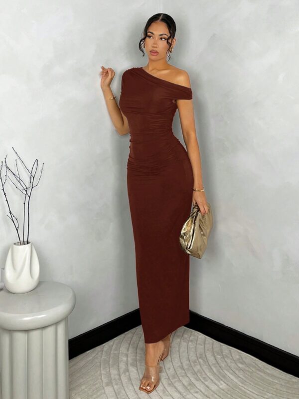 Vestido Largo Asimétrico Elegante Ajustado - Image 79