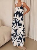 Vestido Largo Casual de Vacaciones con Estampado Aleatorio