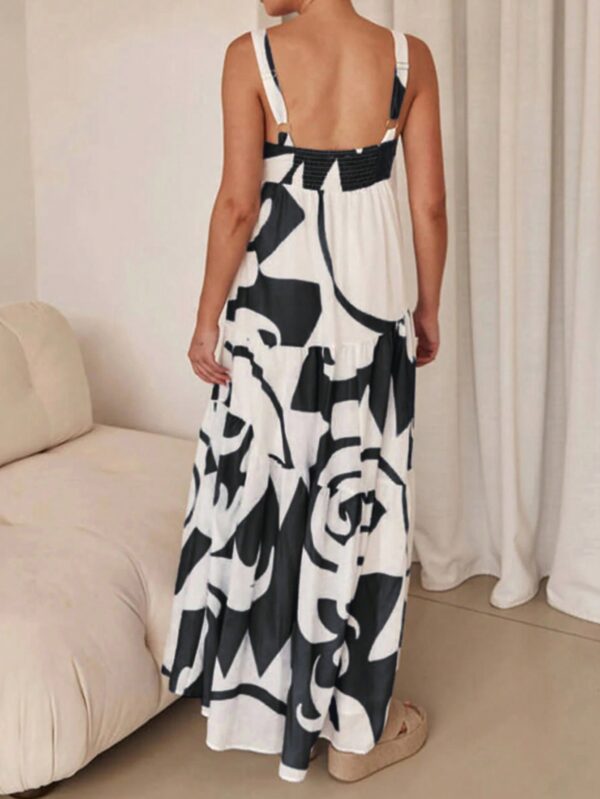 Vestido Largo Casual de Vacaciones con Estampado Aleatorio - Image 8