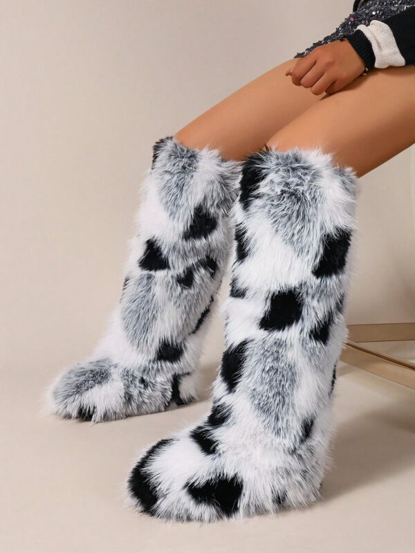 Botas de Nieve Peludas de Caña Media para Mujer - Image 80