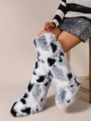 Botas de Nieve Peludas de Caña Media para Mujer
