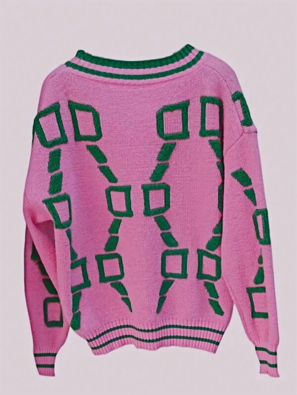 Sweater Tejido de Otoño/Invierno con Cuello en V y Botones - Image 2