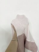 Cardigan Largo con Hombros Caídos y Diseño Colorblock
