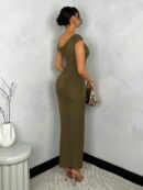 Vestido Largo Asimétrico Elegante Ajustado