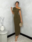 Vestido Largo Asimétrico Elegante Ajustado