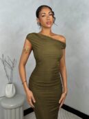 Vestido Largo Asimétrico Elegante Ajustado