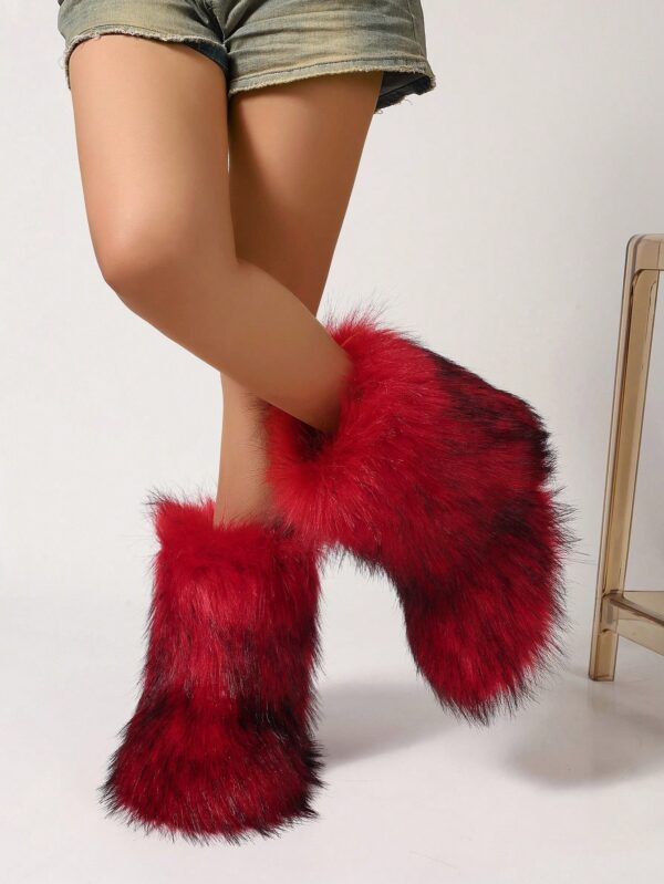 Botas de Nieve Peludas de Caña Media para Mujer - Image 25
