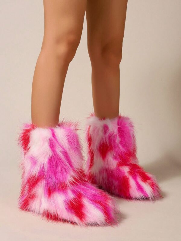 Botas de Nieve Peludas de Caña Media para Mujer - Image 72