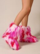 Botas de Nieve Peludas de Caña Media para Mujer