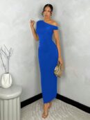 Vestido Largo Asimétrico Elegante Ajustado