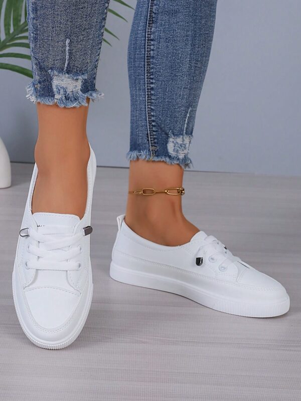 Zapatillas Deportivas de Lona en Negro, Talla Grande - Image 5