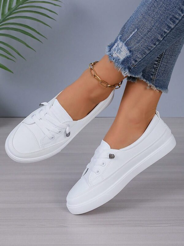 Zapatillas Deportivas de Lona en Negro, Talla Grande
