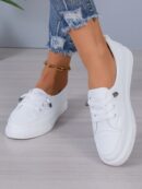 Zapatillas Deportivas de Lona en Negro, Talla Grande