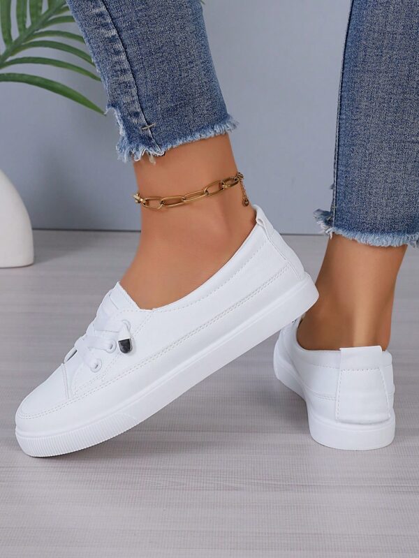 Zapatillas Deportivas de Lona en Negro, Talla Grande - Image 6