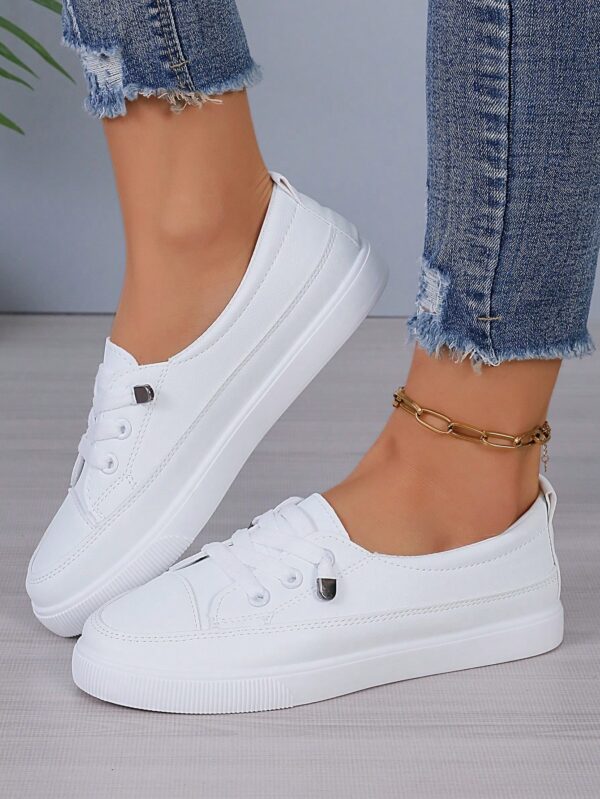Zapatillas Deportivas de Lona en Negro, Talla Grande - Image 2
