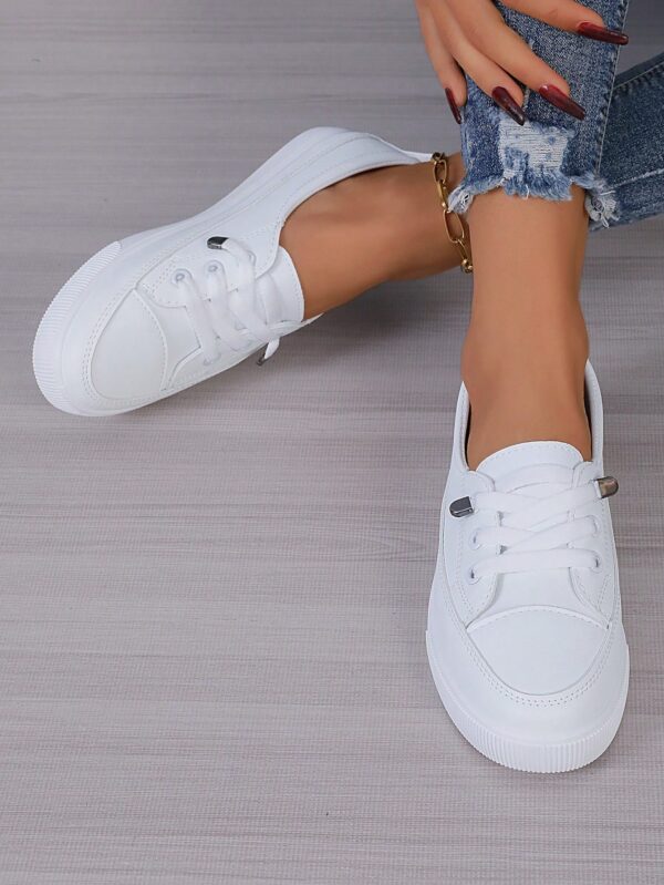 Zapatillas Deportivas de Lona en Negro, Talla Grande - Image 4