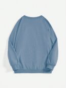 Sudadera Casual con Estampado de Letras y Manga Larga