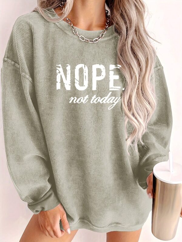 Sudadera Casual con Estampado de Letras y Manga Larga - Image 16