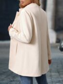 Chaqueta Midi Casual de Cuello Alto para Mujer