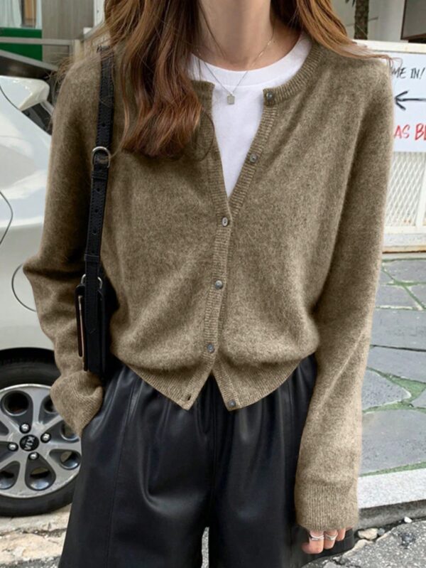 Cardigan Botones Frontales Manga Larga para Primavera y Otoño - Image 13
