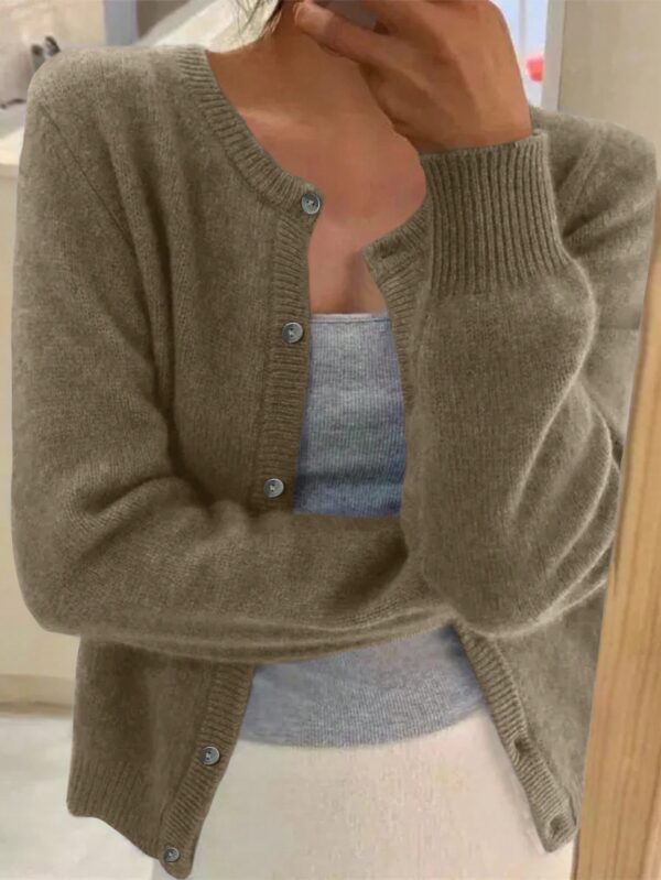 Cardigan Botones Frontales Manga Larga para Primavera y Otoño - Image 15