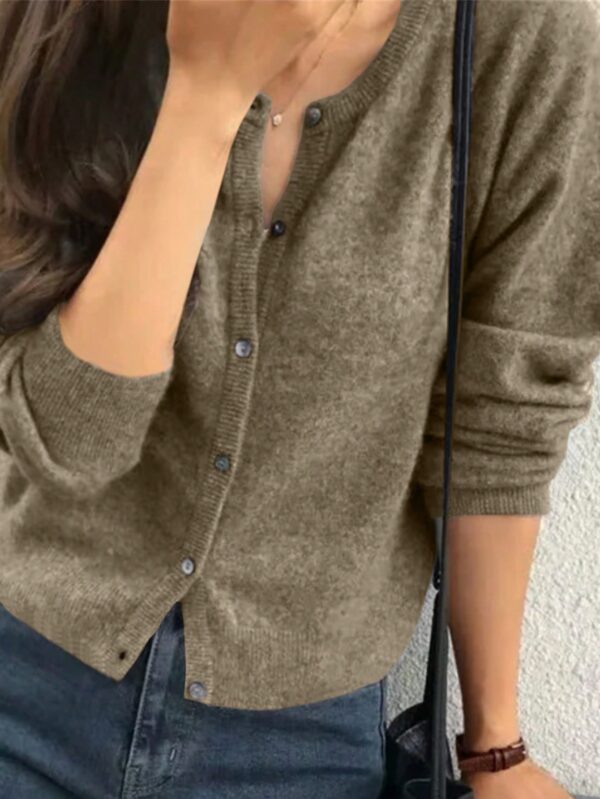 Cardigan Botones Frontales Manga Larga para Primavera y Otoño - Image 16
