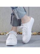 Zapatillas de Lona Slip-On para Mujer, Plataforma Plana Casual sin Cordones