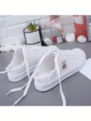 Zapatillas de Lona Slip-On para Mujer, Plataforma Plana Casual sin Cordones
