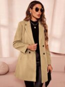 Abrigo de Lana con Solapas y Doble Botonadura